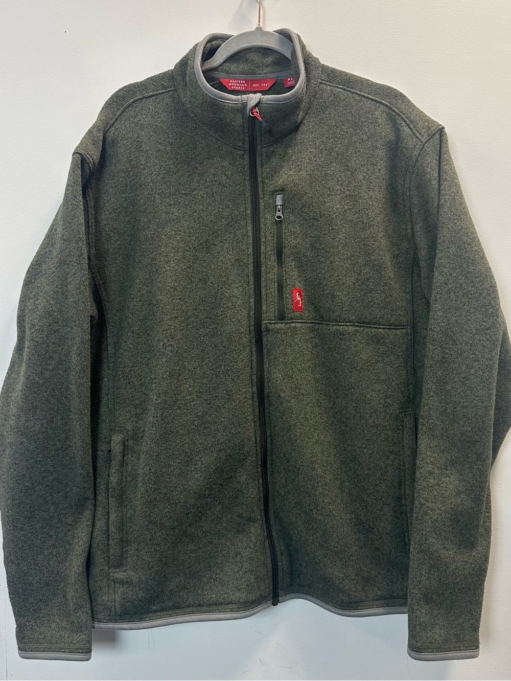 Eastern Mountain Sports Olive Green Full-Zip Fleece Jacket XL
